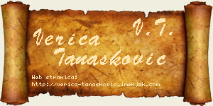 Verica Tanasković vizit kartica
